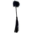 Флогер з пір'їнкою для пестощів DS Fetish Flogger With Fluff, чорний - Фото №1