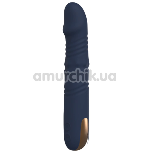 Вибратор с толчками и ротацией Goddess Collection Afrodite, синий