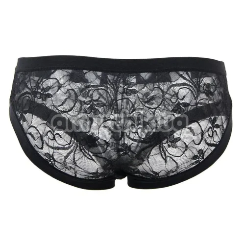 Трусы мужские Star Night Sexy Floral Lace Panty, черные