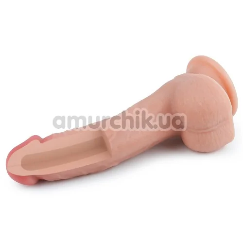 Фаллоимитатор Dual-Layered Silicone Nature Cock LV4004, светло-телесный