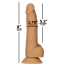 Фалоімітатор + віброкуля Addiction Naked Silicone Dong 8, тілесний - Фото №6