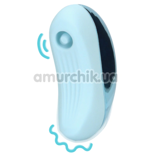 Кліторальний вібратор з пульсацією Loveline Pulse Wave Clitoris Vibrator, блакитний