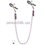 Набор зажимов Nipple Play Purple Chain Nipple Clamp, фиолетовый - Фото №1