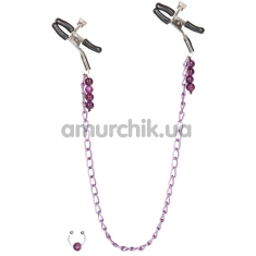 Набор зажимов Nipple Play Purple Chain Nipple Clamp, фиолетовый - Фото №1
