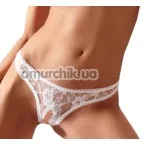 Трусики-стринги женские Spitzen Riostring Mit Offenem Schritt, белые - Фото №1