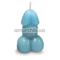 Свічка Edens Candle Vanilla Scented Penis, блакитна - Фото №1