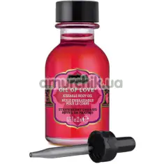 Масло для орального секса с согревающим эффектом Kama Sutra Oil Of Love Strawberry Dreams - клубника, 22 мл - Фото №1