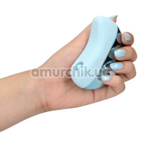 Кліторальний вібратор з пульсацією Loveline Pulse Wave Clitoris Vibrator, блакитний