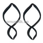Фіксатори для рук та ніг Punishment Thigh To Wrist Restraints, чорні - Фото №1