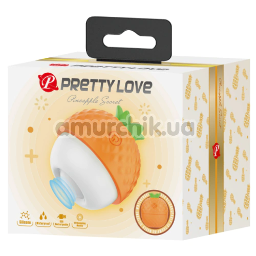 Кліторальний вібратор з пульсацією Pretty Love Pineapple Secret, помаранчевий