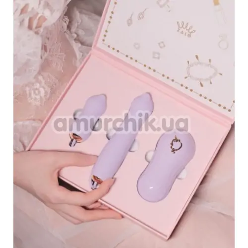Набор вибраторов Zalo Rose Series Unicorn Set 3-in-1, фиолетовый