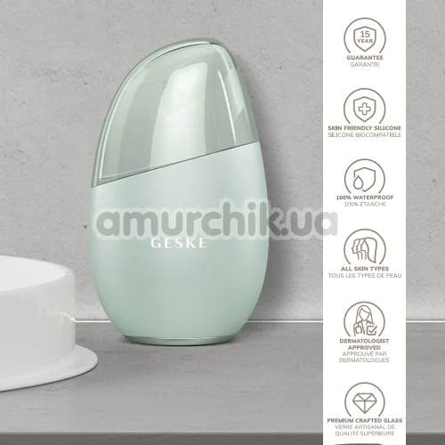 Массажер для глаз и лица Geske Cool & Warm Eye and Face Massager 7 in 1, зеленый