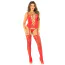 Комплект Leg Avenue Cami Garter With Stockings And String, красный: комбинезон + трусики-стринги - Фото №1