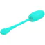 Виброяйцо Pretty Love Kirk Super Soft Silicone, бирюзовое - Фото №3