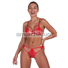 Комплект Passion Free Your Senses Anuvera Set, красный: бюстгальтер + трусики-стринги - Фото №1
