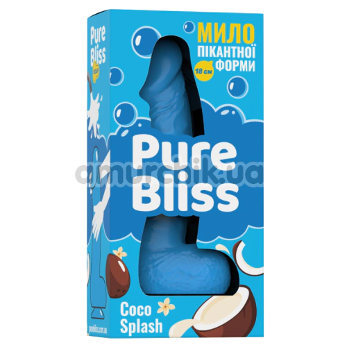 Мило у вигляді пеніса з присоскою Pure Bliss Big Coco Splash - кокос, блакитне