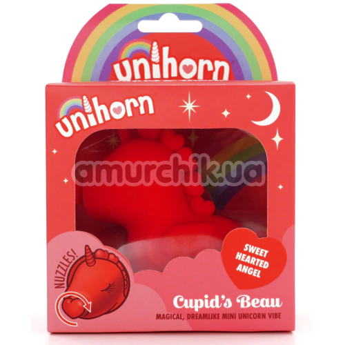 Вібратор Unihorn Cupid's Beau, червоний
