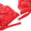 Комплект Star Night Bra Garter Belt, червоний: бюстгальтер + трусики з гартерами - Фото №11