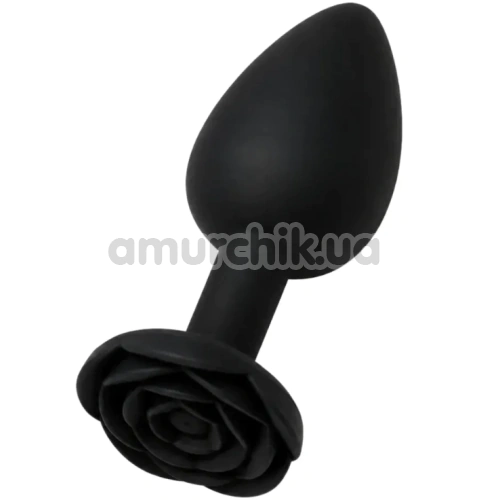 Анальна пробка Alume Silicone Rose Plug М, чорна