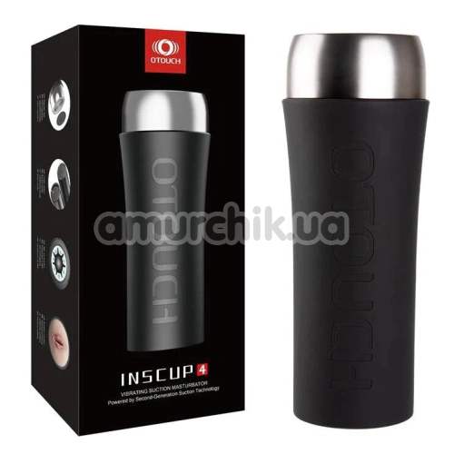 Мастурбатор с вибрацией и всасыванием Otouch Inscup 4 Masturbator, черный