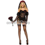 Костюм невесты Leg Avenue Heartbreak Bride Costume черный: боди + рукава + вуаль + чокер - Фото №1