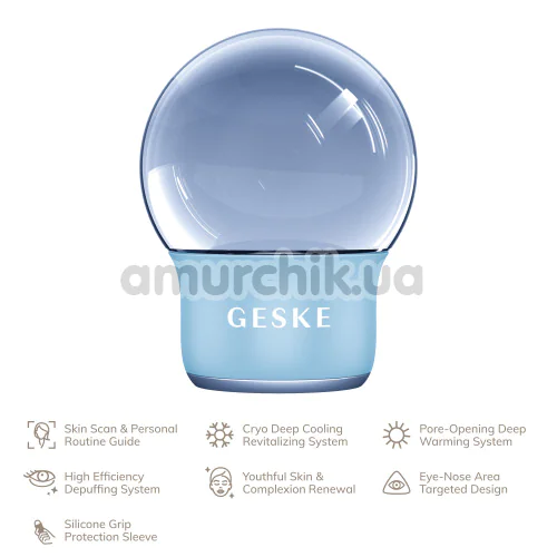 Масажер для обличчя та тіла Geske Cool & Warm Face and Body Massager 7 in 1, блакитний
