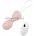 Вагинальные шарики с вибрацией Boss Remote Control Tighten Vibrating Egg, розовые - Фото №1