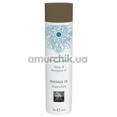 Массажное масло Shiatsu Massage Oil Masculine Amber & Eucalyptus Oil - янтарь и эвкалипт, 100 мл - Фото №1