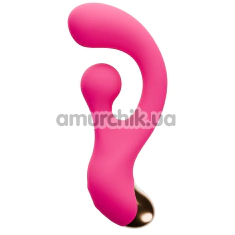 Вібратор з ротацією Crushious Pleaser, рожевий - Фото №1