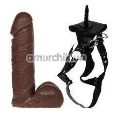 Страпон Ultra Passionate Harness, коричневий - Фото №1