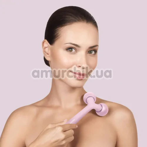 Ультразвуковий масажер Geske Sonic Facial & Body Roller 4 in 1, світло-рожевий
