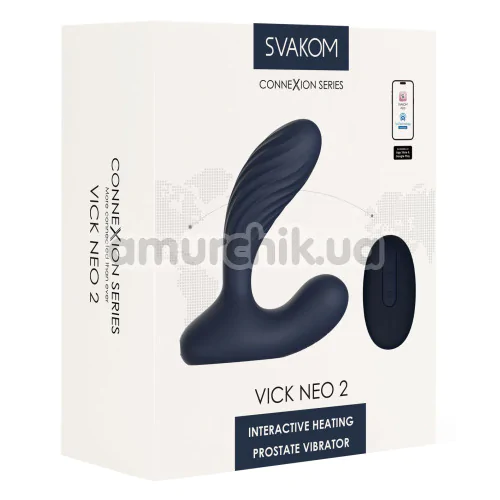 Вибростимулятор простаты с подогревом Svakom Vick Neo 2, синий