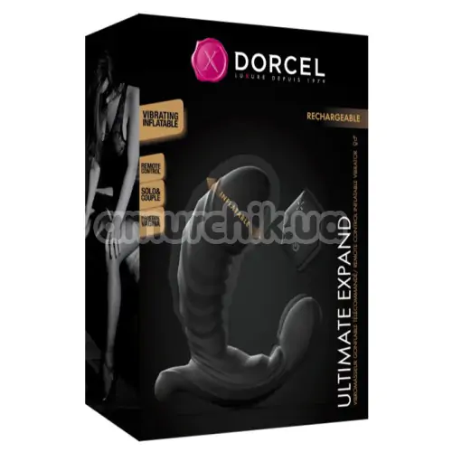 Вибратор для точки G с увеличивающимся стволом Dorcel Ultimate Expand, черный
