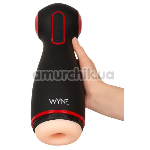 Мастурбатор з вібрацією Wyne Masturbator 06, чорний