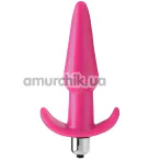 Анальная пробка с вибрацией Frisky Smooth Anal Plug, розовая - Фото №1