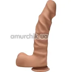 Фалоімітатор The D Dual Density Ragin D 9 Inch With Balls, коричневий - Фото №1