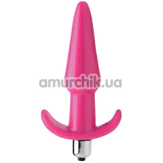 Анальная пробка с вибрацией Frisky Smooth Anal Plug, розовая - Фото №1
