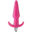 Анальна пробка з вібрацією Frisky Smooth Anal Plug, рожева - Фото №1