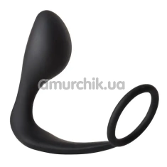 Анальна пробка з ерекційним кільцем Fantasstic Anal Plug With Cockring, чорна - Фото №1