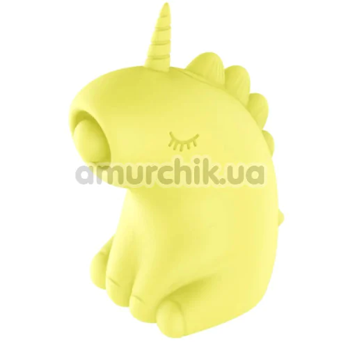 Кліторальний вібратор з пульсацією Univibe Sexy Unicorn, жовтий