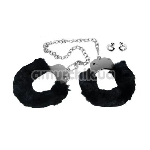 Фиксаторы Fetish Pleasure Fluffy Leg Cuffs, чёрные