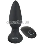 Анальная пробка с ротацией Black Velvets Rotating & Vibrating Plug, черная - Фото №1