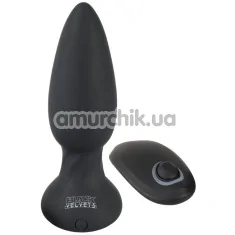 Анальна пробка з ротацією Black Velvets Rotating & Vibrating Plug, чорна - Фото №1
