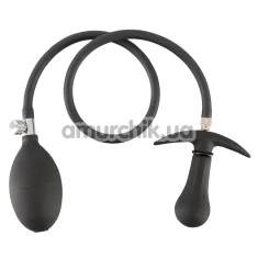Анальный расширитель со смещенным центром тяжести Inflatable Plug, черный - Фото №1