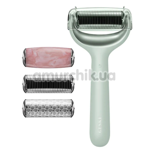 Массажер-роллер для лица и тела с микроиглами Geske MicroNeedle Face & Body Roller 9 in 1, зеленый - Фото №1