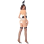 Костюм зайчика JSY Sexy Lingerie 5802, белый: топ + пояс + трусики-стринги + чулки + ушки + галстук - Фото №3