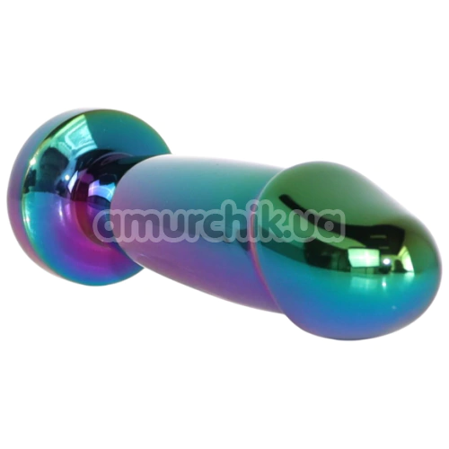 Анальная пробка с радужным кристаллом Exclusivity Jewellery Multicolour Penis Plug S, радужная