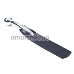 Шльопалка DS Fetish Paddle With Metal Handle, чорна - Фото №1