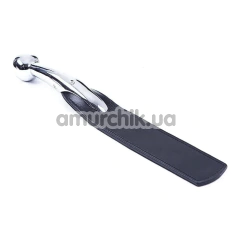 Шлепалка DS Fetish Paddle With Metal Handle, черная - Фото №1