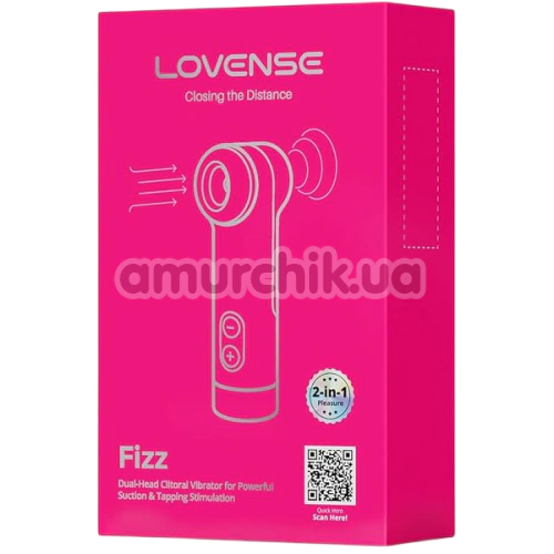 Симулятор орального секса для женщин с пульсацией Lovense Fizz, розовый